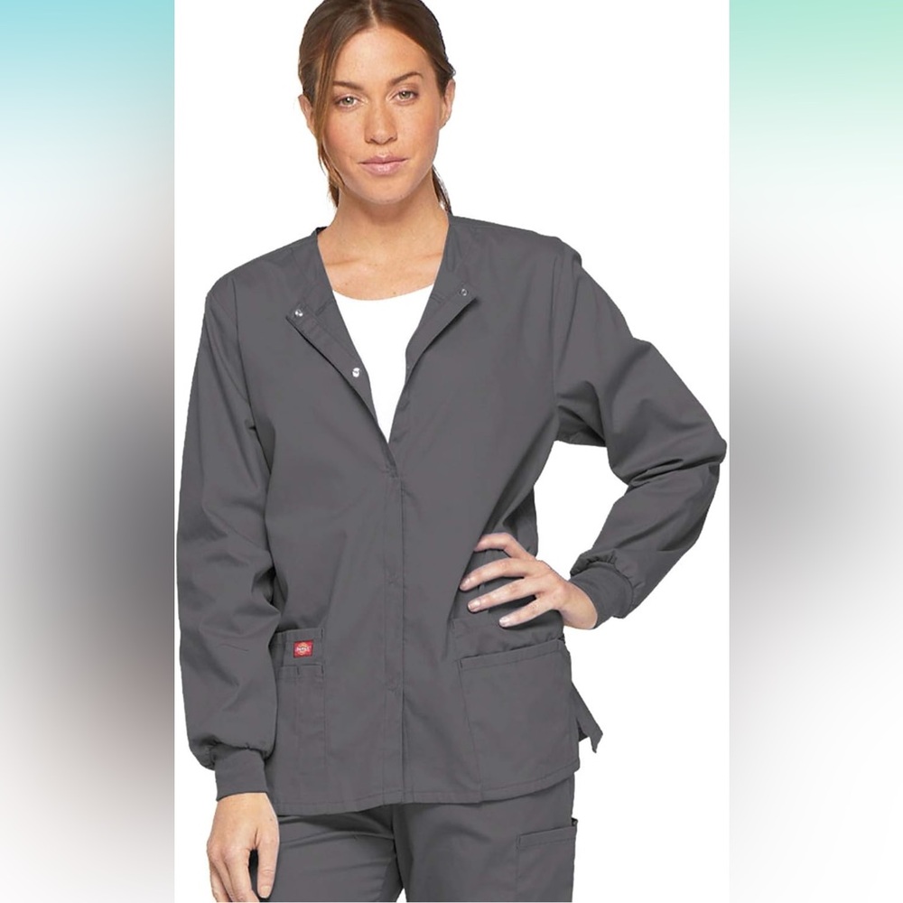 Dickies pewter scrub jacket 3XL